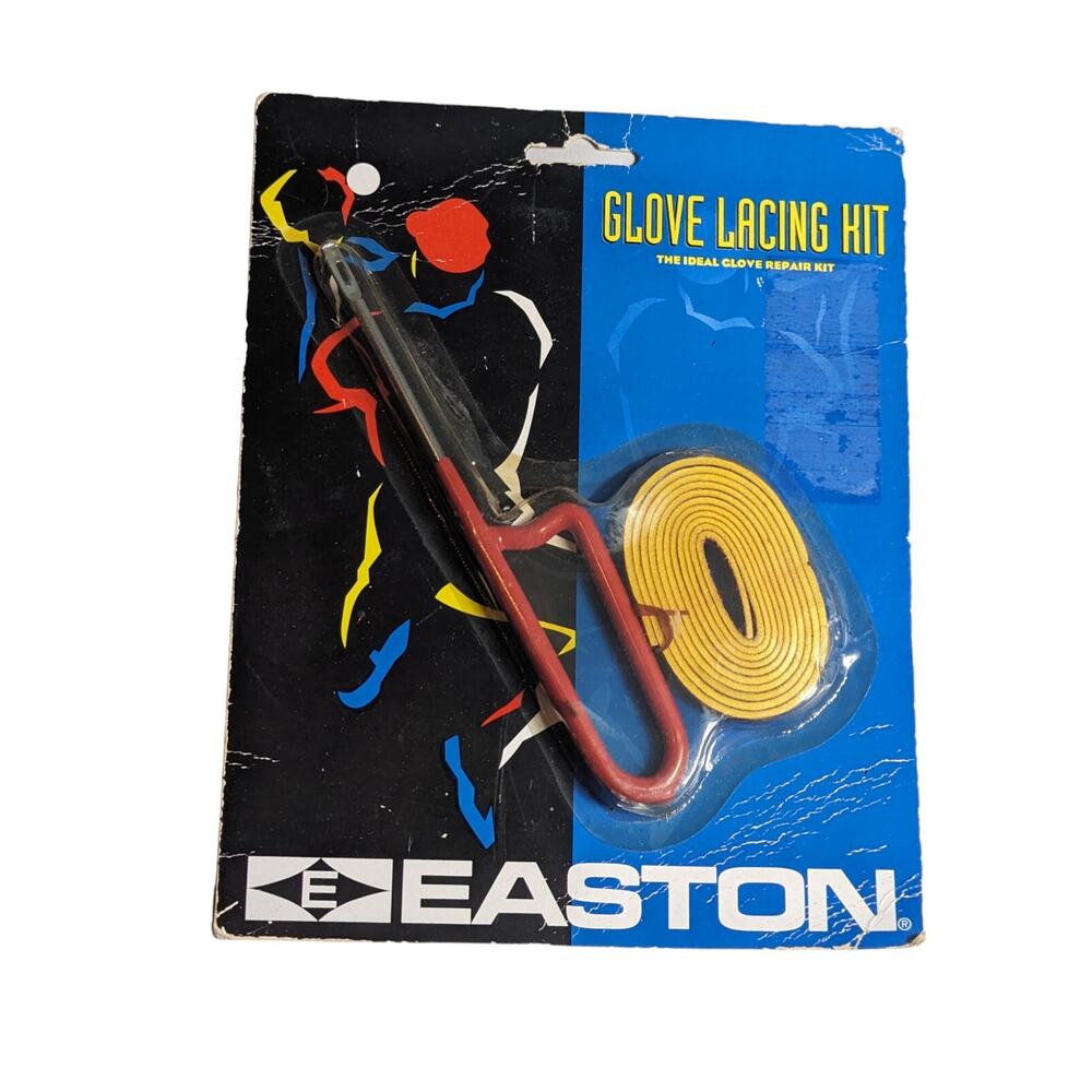 Vintage Easton Baseball Glove Lacing Kit 48" Rawhide Lacing With Tool